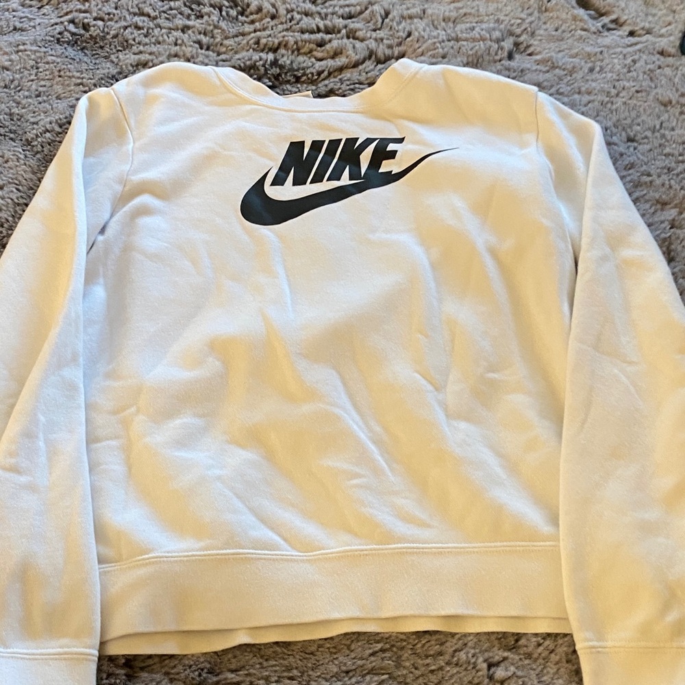 Nike white crewneck
